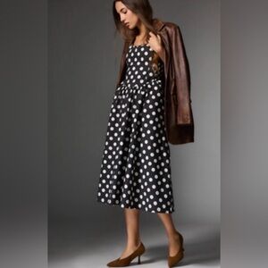 TCEC polka dot midi NWT